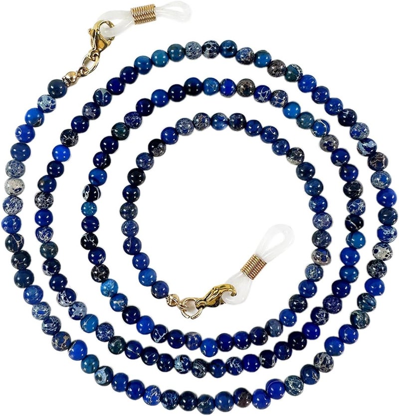 Decker Fashion Beaded Eyeglass chain Natural Stone glasses retainer Reading glass Lanyard - Image 1